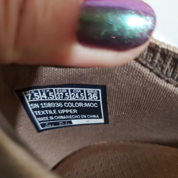 Skechers Womens Cleo Sawdust Wishful Stretch Knit Flex Wedge Slip On Size 7.5 - Picture 9 of 9